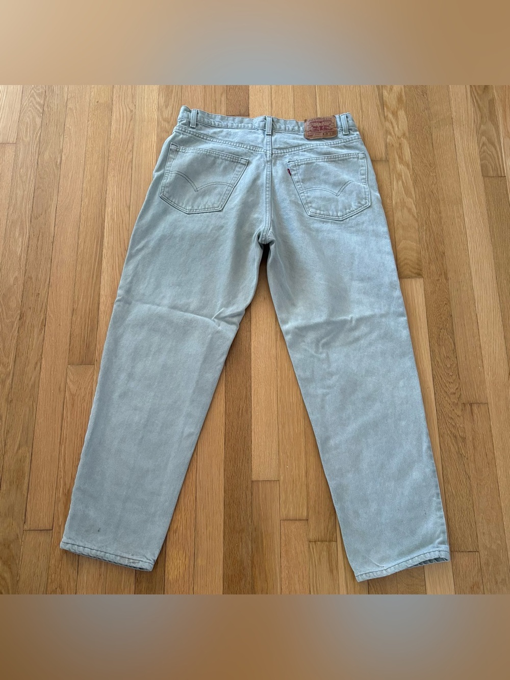 Vintage Levi’s 550 Made In USA Jeans Mint Green/Khaki Color 1998 38x32 Rare